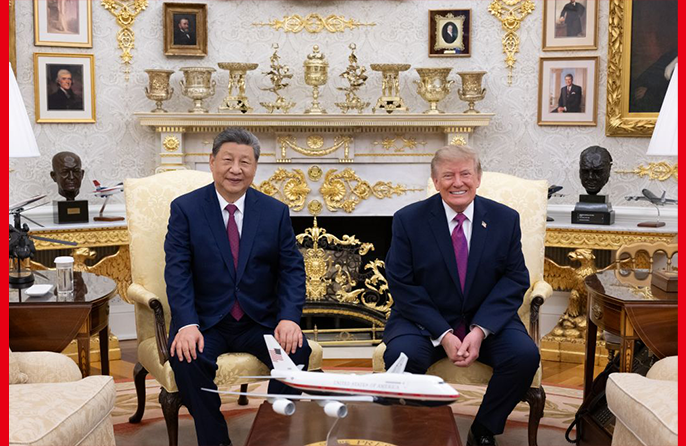 Xi, Trump Adakan Perbincangan Kumpulan Kecil di Rumah Putih