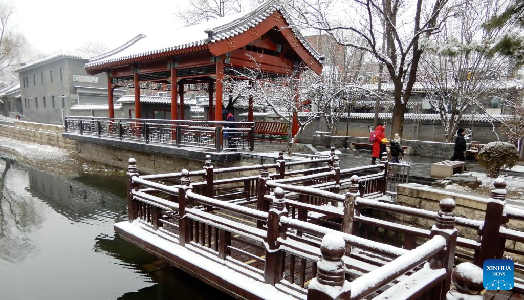Foto bertarikh 5 Mac 2026 menunjukkan pemandangan salji di Beijing, ibu negara China. (Xinhua/Li Xin)