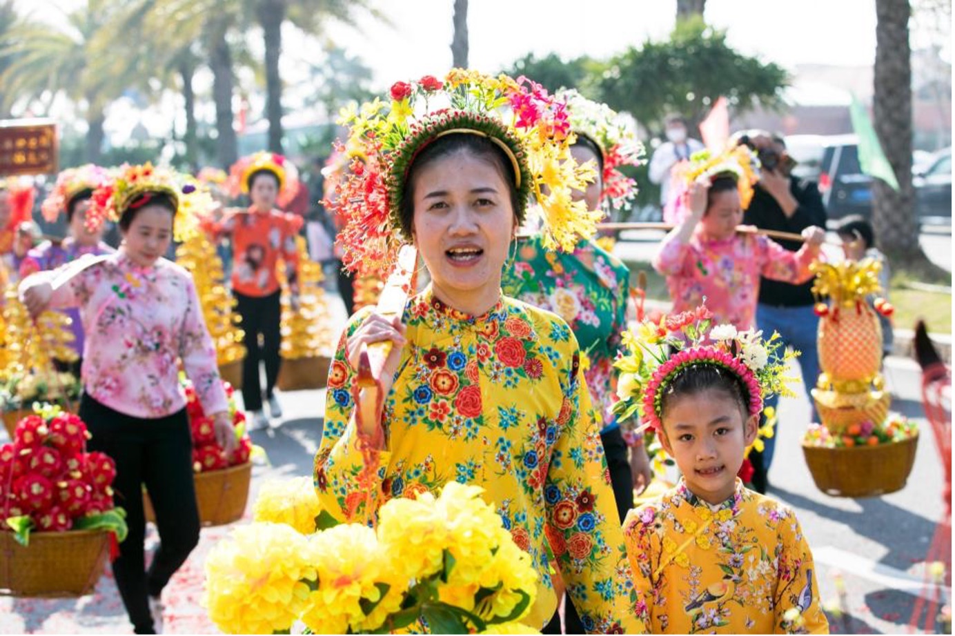 Satu aktiviti adat resam rakyat diadakan di kampung Xunpu, daerah Fengze, Quanzhou, Provinsi Fujian di tenggara China. (Foto oleh Huang Wancheng)