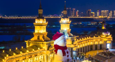 “Snowman” Gergasi Tersergam di Taman Muzik Qunli, Harbin