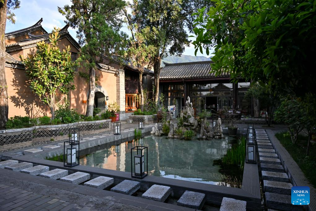Inap desa yang diubah suai daripada kediaman kuno di kota purba Huize, bandar Qujing, provinsi Yunnan, barat daya China, 25 Mac 2026. (Xinhua/Zhang Cheng)